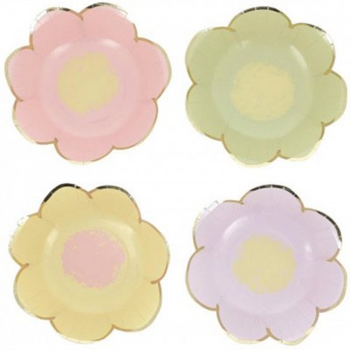 Taças Flores Cores Pastel